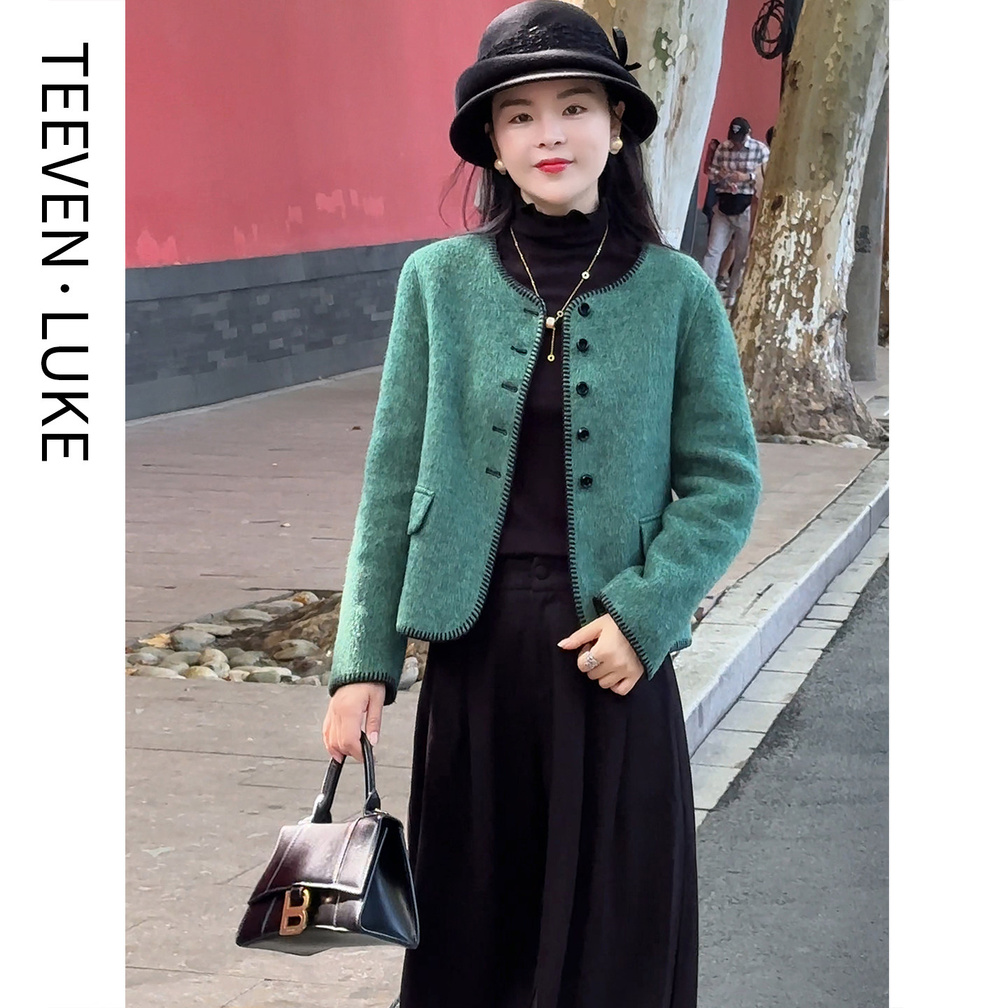2025年新款双面呢大衣女韩版显瘦小个子高级感羊毛呢外套气质秋冬,女装/女士精品,毛呢外套,淘宝优惠券,粉丝福利购,淘宝优惠卷