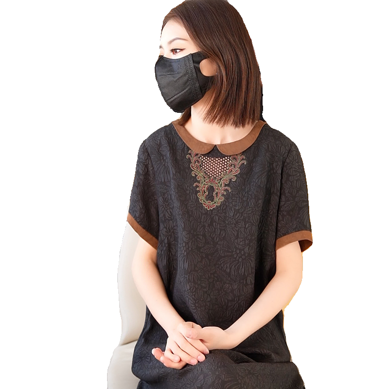 迪芬璐嘉气质复古香云纱连衣裙女