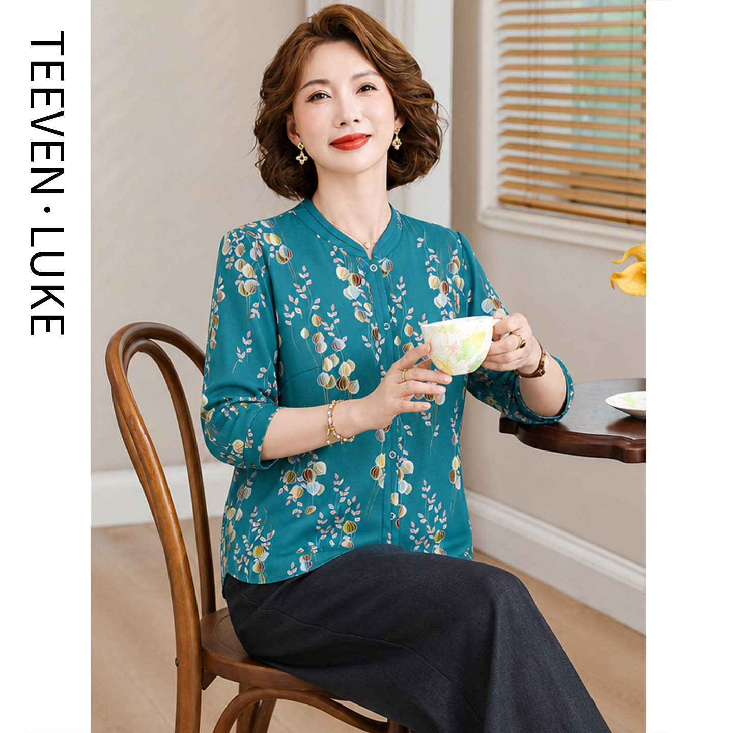 迪芬璐嘉真丝上衣女桑蚕丝t恤