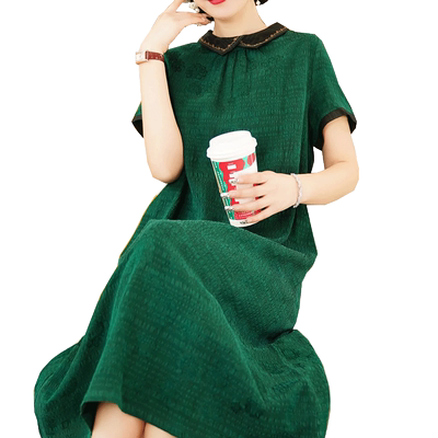 迪芬璐嘉气质复古真丝连衣裙女