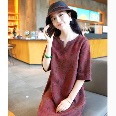 迪芬璐嘉真丝香云纱连衣裙女