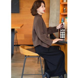 2024秋冬新款 毛呢外套女妈妈宽松双面呢羊毛大衣女 小个子羊毛短款