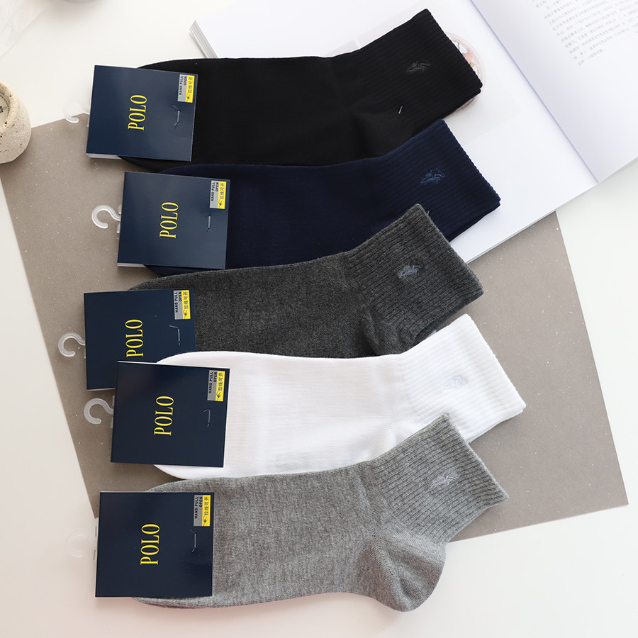 POLO纯棉男袜基础短袜春夏透气无骨耐穿简约纯色螺纹束口运动袜子,女士内衣/男士内衣/家居服,短袜,淘宝优惠券,粉丝福利购,淘宝优惠卷