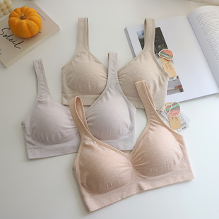 塞德纳莫代尔薄舒适无感少女文胸背心弹力不勒睡眠内衣固定无钢圈
