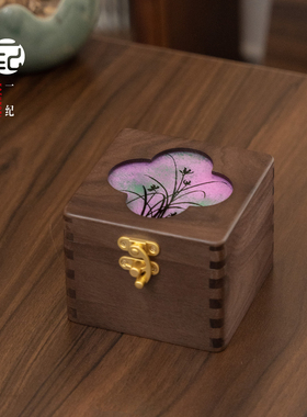 一纪手表盒单只女士腕表包装盒手饰品便携高档礼盒实木首饰收纳盒