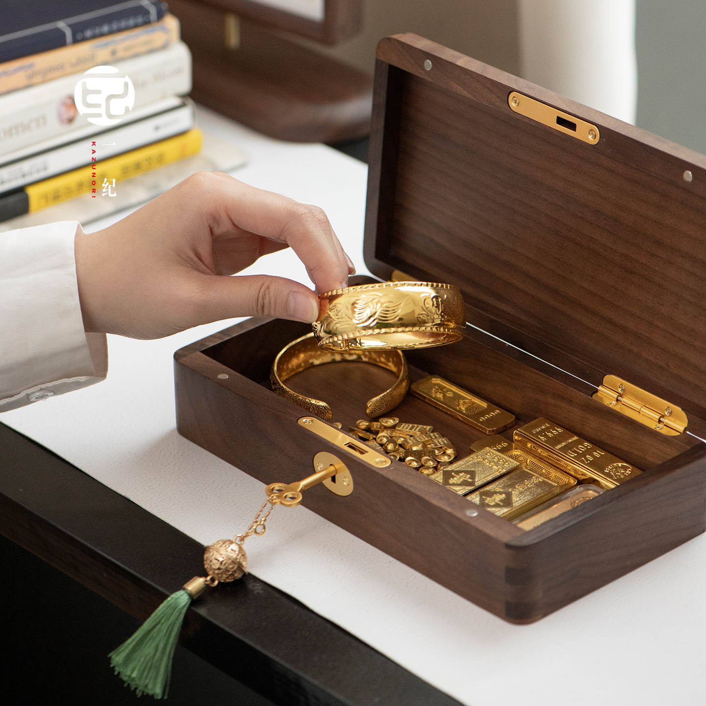一纪新款宫廷风实木首饰盒