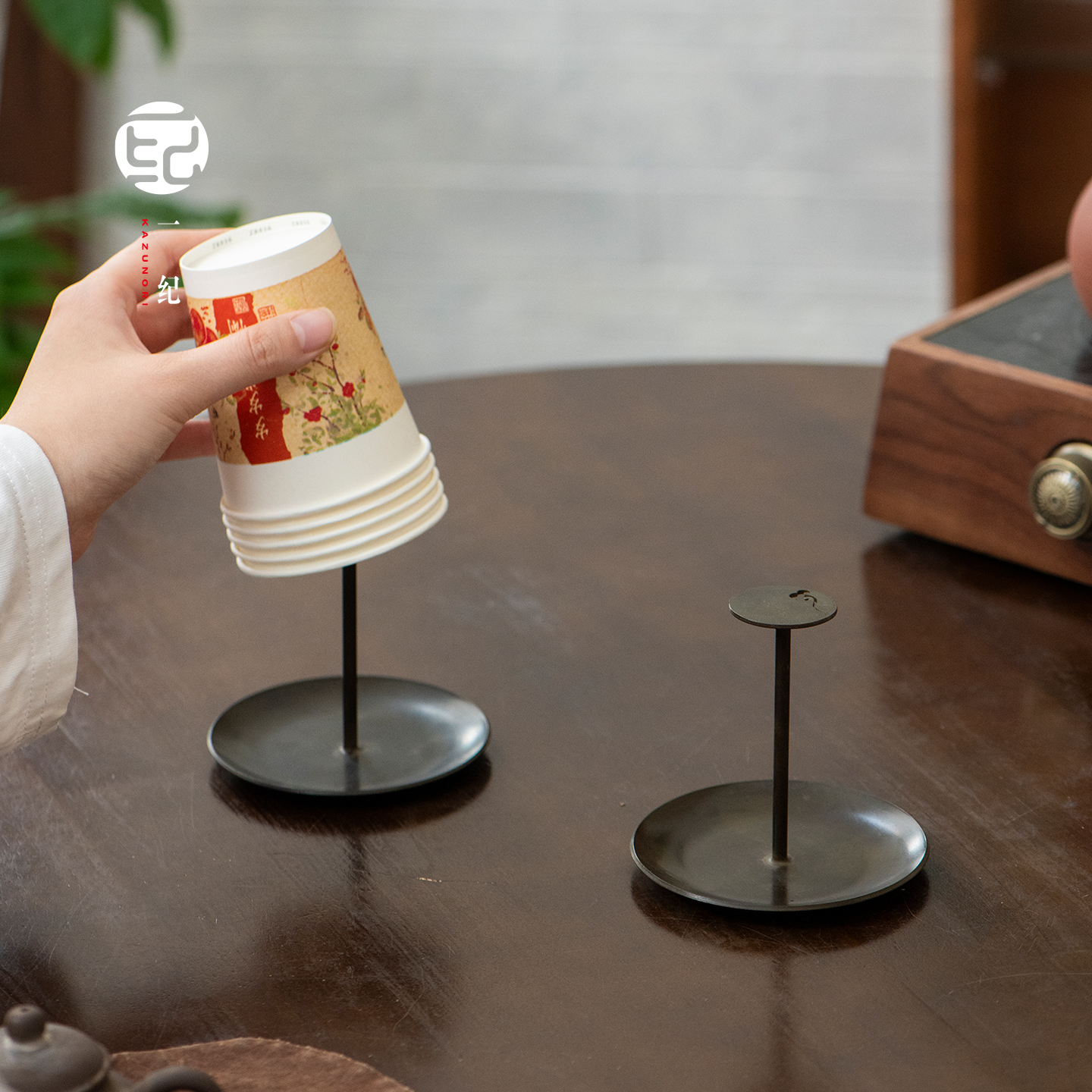 铜制一次性杯子架取杯器