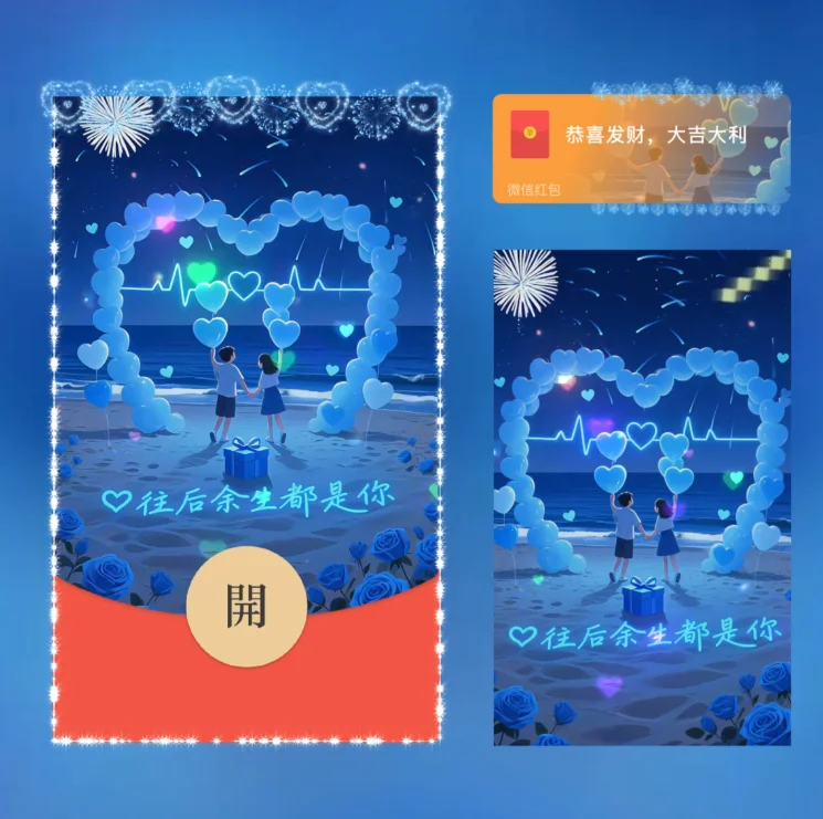 往后余生都是你微信红包封面序列号新款异形红包封面动态音乐