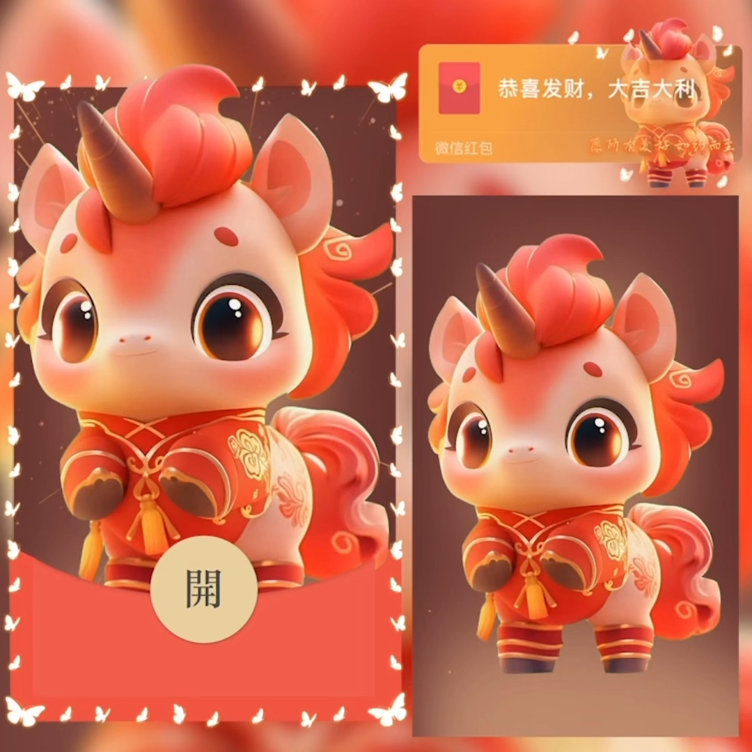 马年愿所有美好如约而至微信红包封面序列号红包皮肤封面动态音乐