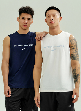 FLYBOY 25春夏 3M反光条印花背心索罗娜凉感吸湿防晒运动坎肩男