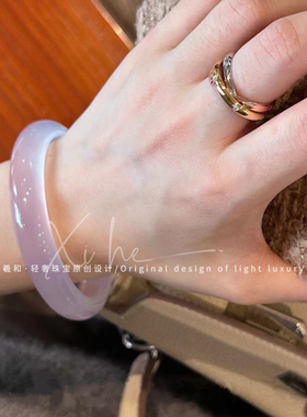 【转运吸金】显白高冰透紫色玉镯