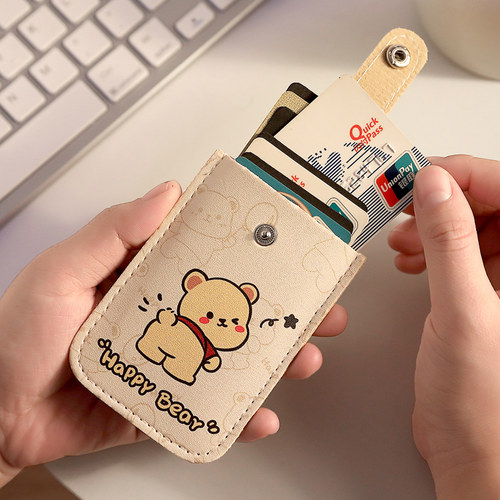 帕恰狗抽拉式卡包女可爱防消磁