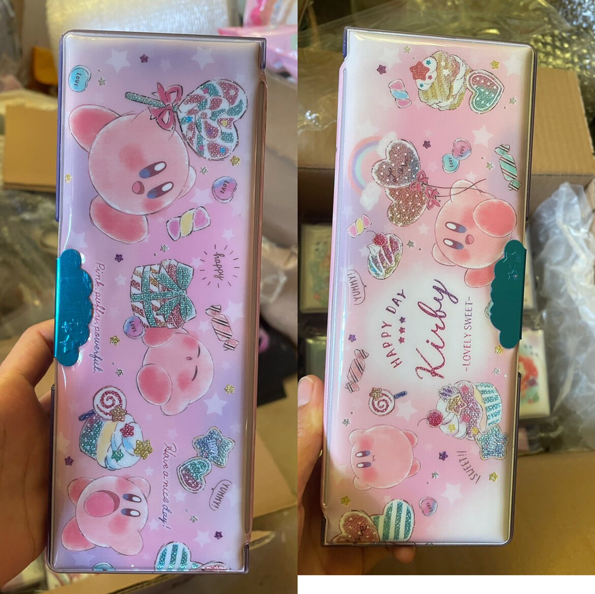 日单精美星之卡比美人鱼果汁图案文具盒小学生日本笔盒