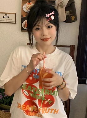 DISS BOOS 240G高克重重磅纯棉短袖t恤女男慵懒风设计感夏季宽松