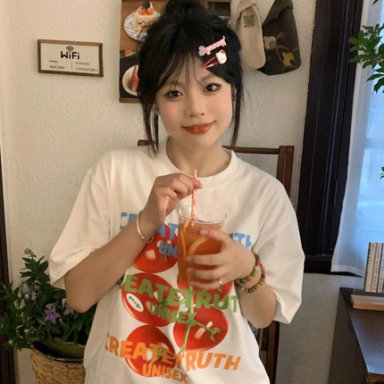 DISS BOOS 240G高克重重磅纯棉短袖t恤女男慵懒风设计感夏季宽松