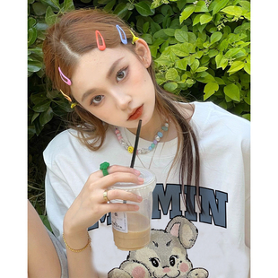 t恤女男慵懶風(fēng)設(shè)計(jì)感夏季 DISS BOOS 240G高克重重磅純棉短袖 寬松