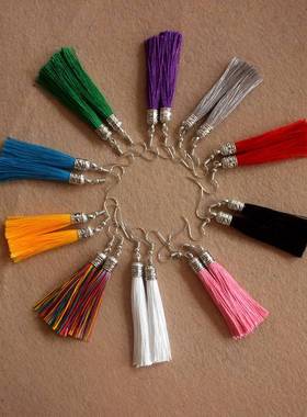 云南民族风饰品厂家直销红色多色小流苏耳环舞台表演道具小礼品女