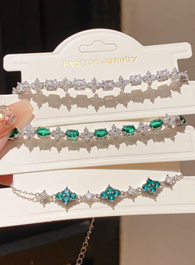 精致甜美多巴胺锆石花朵手链轻奢感手环ins风时尚百搭手饰女