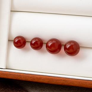 S925耳针红玛瑙耳钉女简约时尚ins风耳钉耳饰简约豆豆秋冬复古