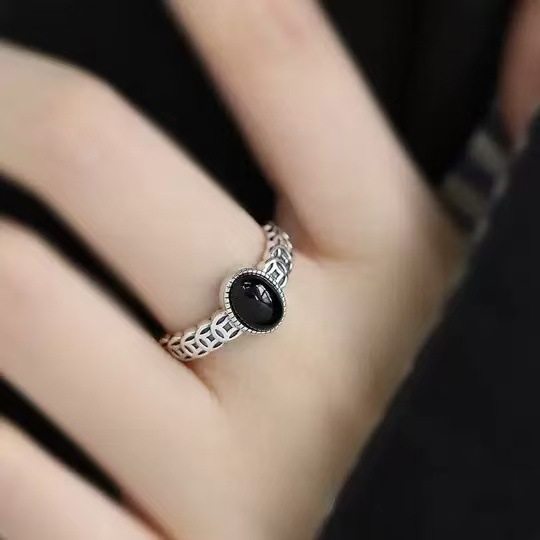 复古个性镶嵌雕花蛋形钱币戒指蓝晶石泰银戒指仿古时尚女手饰,饰品/流行首饰/时尚饰品新,戒指/指环,淘宝优惠券,粉丝福利购,淘宝优惠卷