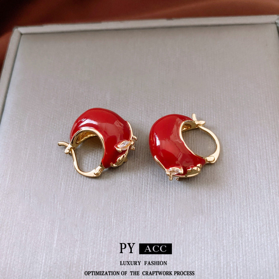 18k真金电镀锆石花朵耳扣法式复古轻奢风耳环时尚气质百搭耳饰女,饰品/流行首饰/时尚饰品新,耳钉,淘宝优惠券,粉丝福利购,淘宝优惠卷