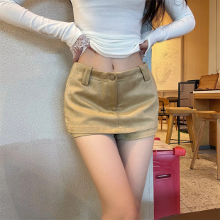 辣妹加厚包臀半身裙女2025新款秋冬防走光裤裙紧身性感a字超短裙