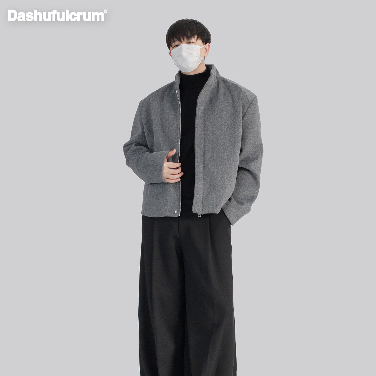 Dashufulcrum老钱风正肩立领毛呢夹克男女春秋百搭通勤行政外套,男装,毛呢大衣,淘宝优惠券,粉丝福利购,淘宝优惠卷