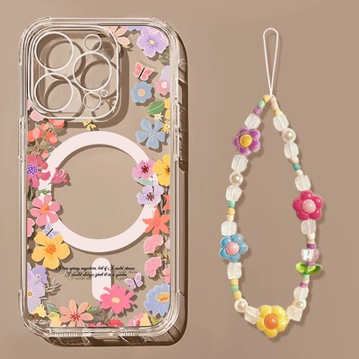 磁吸适用苹果16promax手机壳15protpu全包iphone14保护套磁吸彩绘