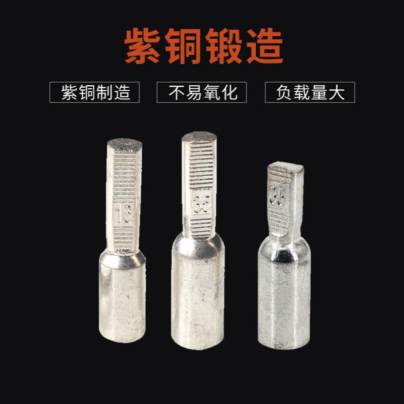 DTD全铜空开插针 断路器专用线鼻子 电表插针DTA紫铜镀锡铜鼻子