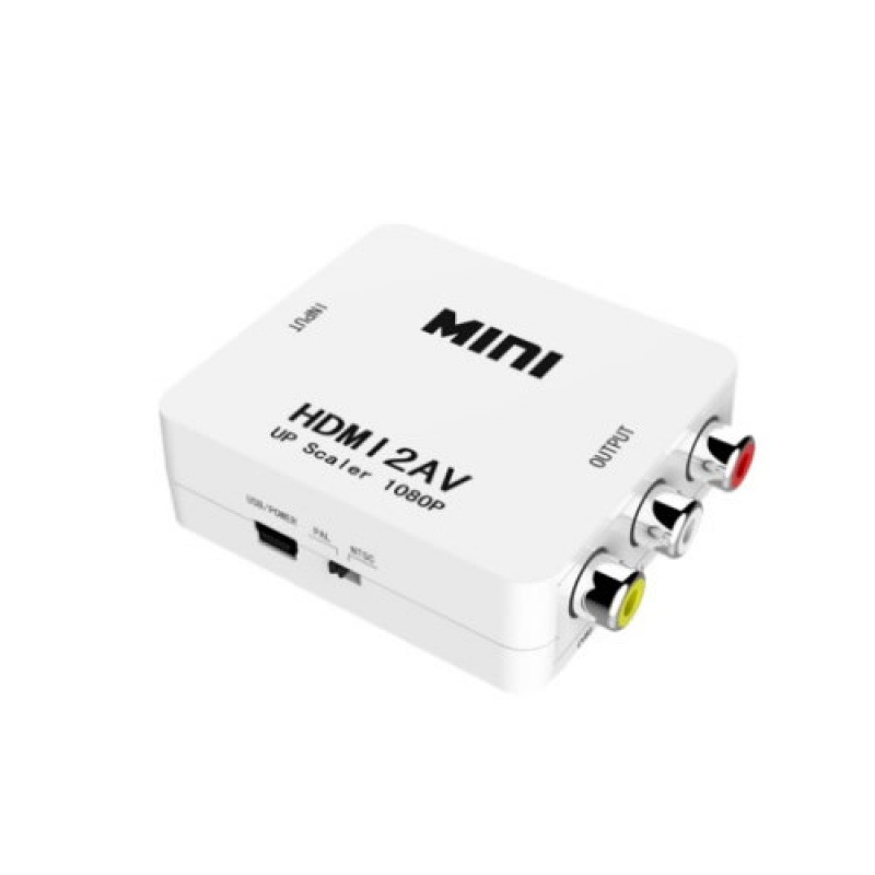 HDMI TO AV 高清线转换器 RCA转HDMI机顶盒转电视机 色差AV转高清