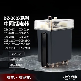 200X系列中间继电器带信号指示用于电路保护自动控制耐电集团