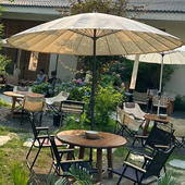 网红民宿户外庭院遮阳伞2.7米圆形大室外商用太阳伞防晒中式 花园
