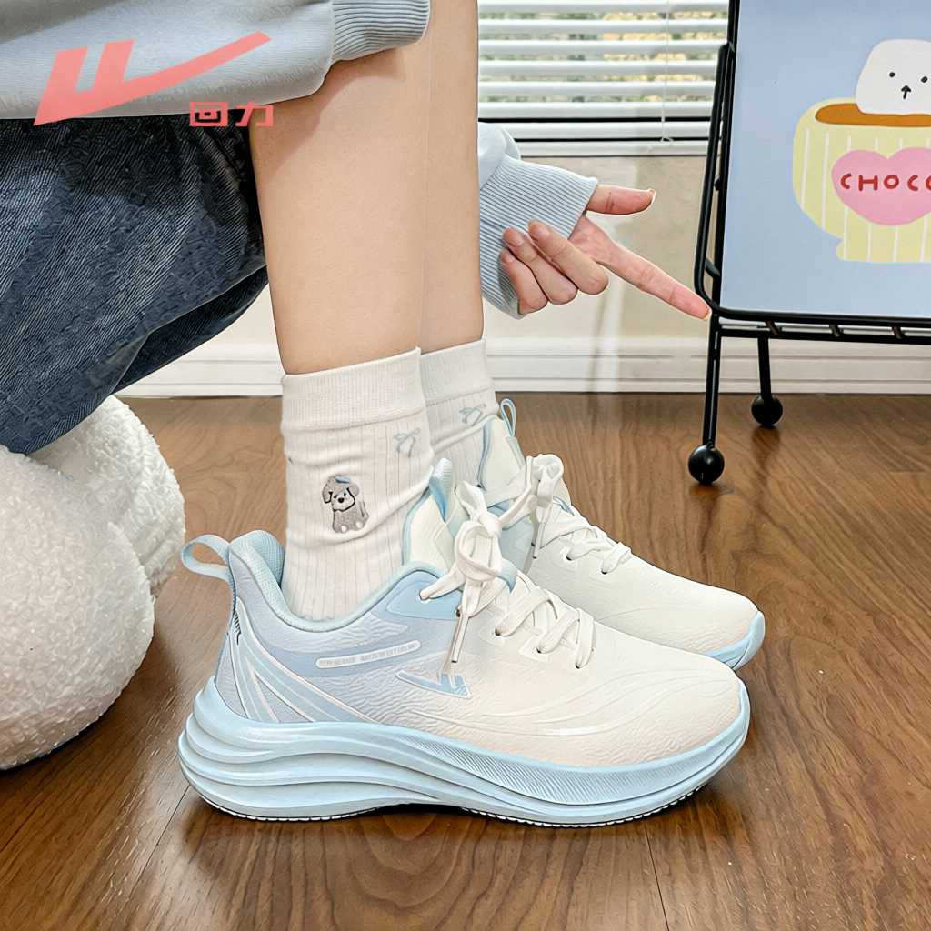 回力女鞋秋冬加绒防水运动鞋