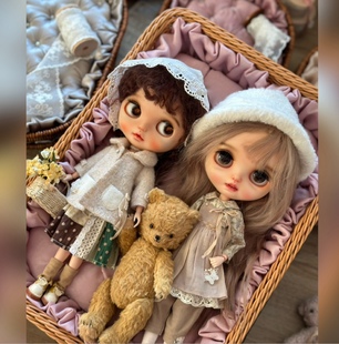 vintage 古董托盘|娃箱|提篮|屏风 复古古董感 Blythe拍照道具