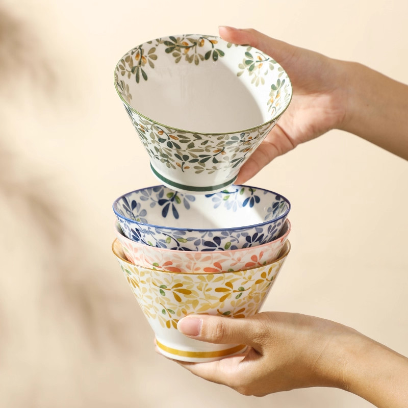 日式斗笠碗陶瓷碗家用2025新款高颜值米饭碗面碗汤碗漂亮餐具,餐饮具,碗,淘宝优惠券,粉丝福利购,淘宝优惠卷