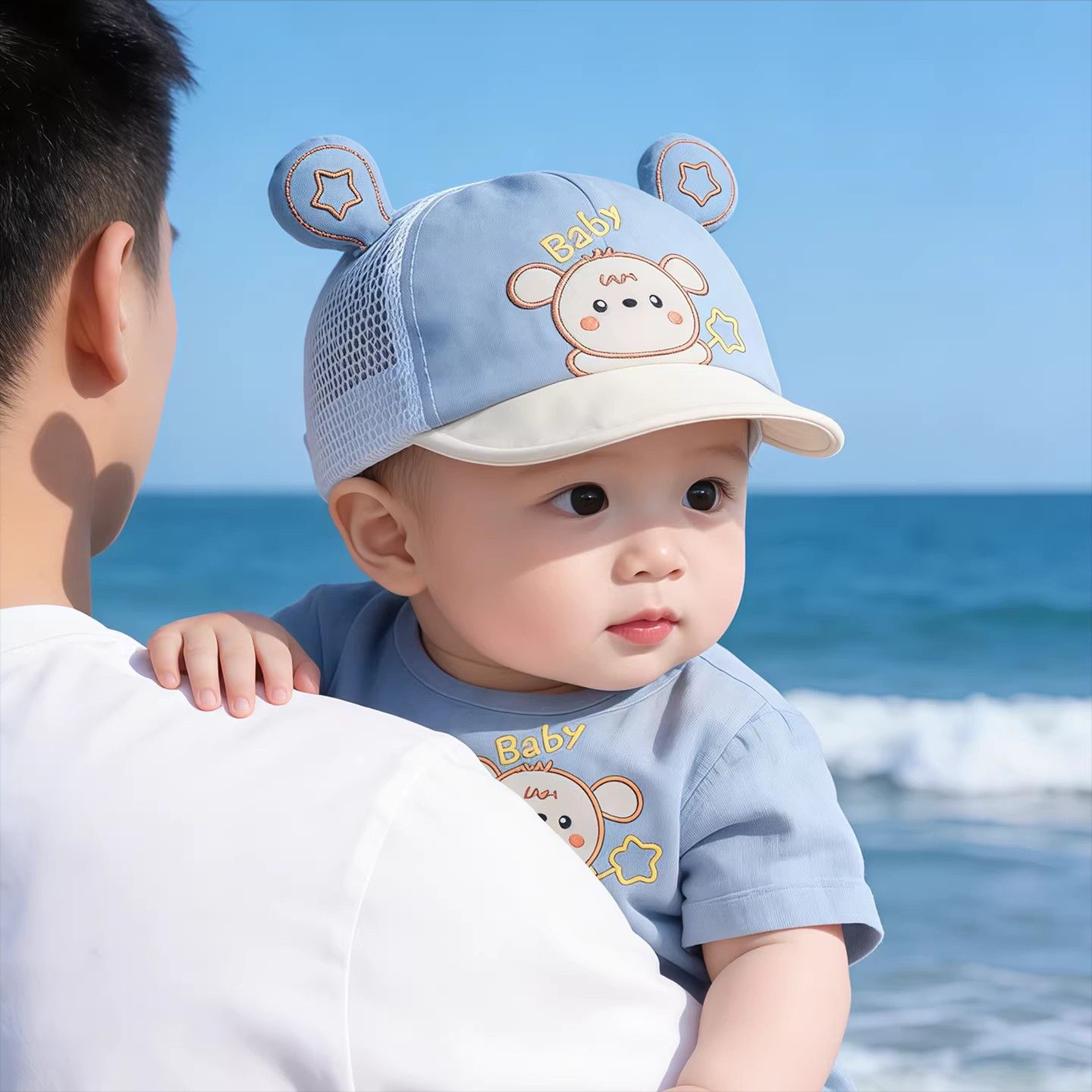 婴幼儿帽子夏季薄款透气网眼图片