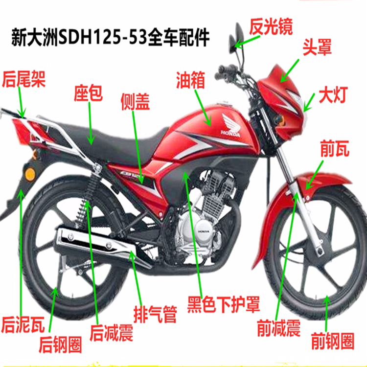 新大洲本田锐彪SDH125-53发动机