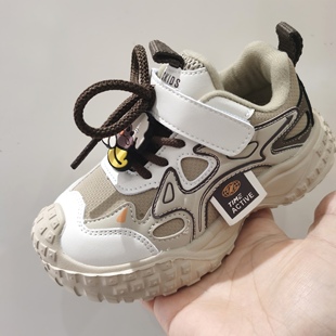 Abckids童鞋秋冬季清仓同步专柜款女童跑步二棉加短绒休闲运动鞋