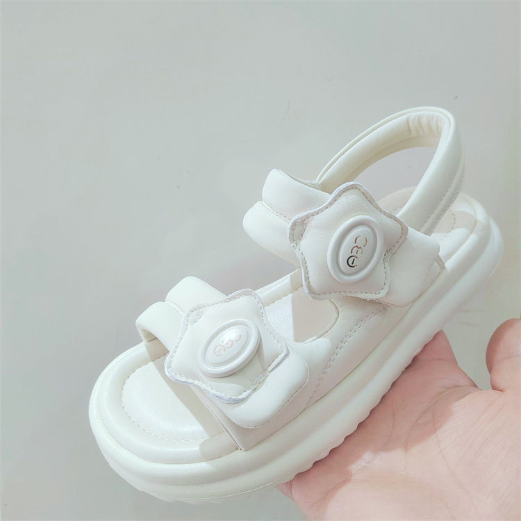 Abckids童鞋夏季新品商场同款女童皮鞋时尚公主皮凉鞋