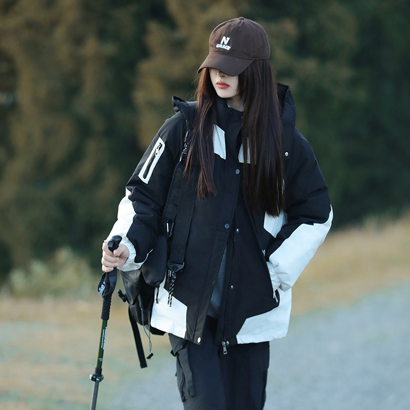 芯依梦羽绒棉短款户外宽松棉服