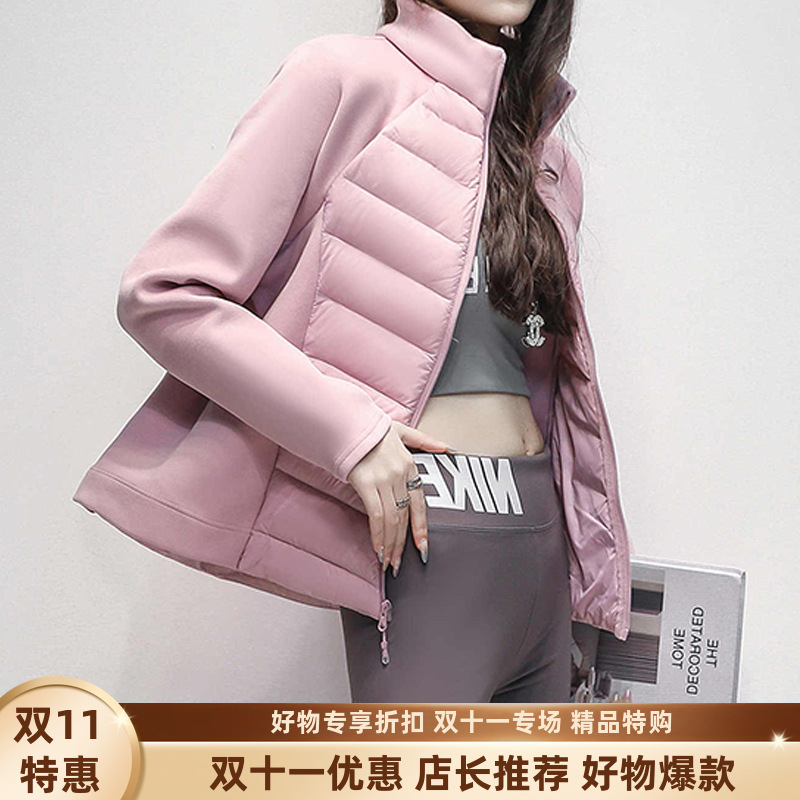 羽绒服泡芙优质无帽女2025新款90鸭绒短款冬季收腰外套高级感