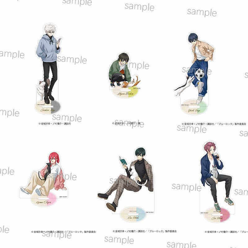 跨境 热销 新款 动漫 同人 蓝色监狱 蓝锁 抱猫休息角色立牌周边