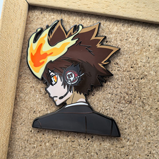 家庭教师动漫金属胸针 跨境新 日本热血漫画泽田纲吉书包徽章pins