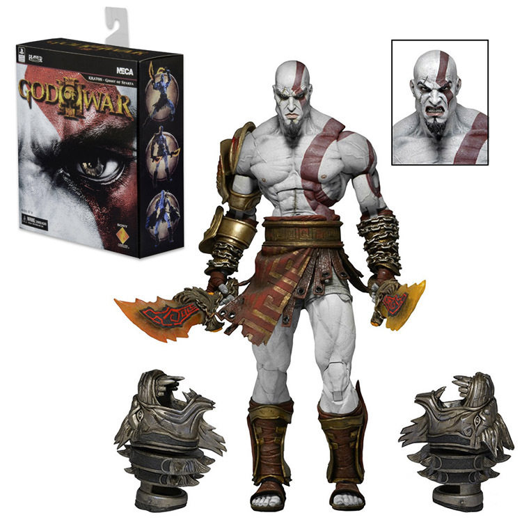 正版 NECA 战神3 Ultimate Kratos 奎托斯奎爷盒装豪华版手办模型