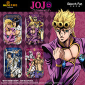 Fun正版 授权JOJO 奇妙冒险 跨境Search 黄金之风 烫金马口铁徽章