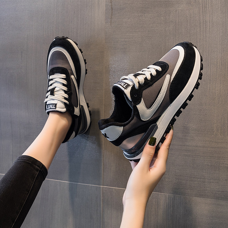 阿甘鞋2025冬季加绒爆款网红ins老爹鞋女单鞋真皮百搭运动休闲鞋,女鞋,深口单鞋,淘宝优惠券,粉丝福利购,淘宝优惠卷