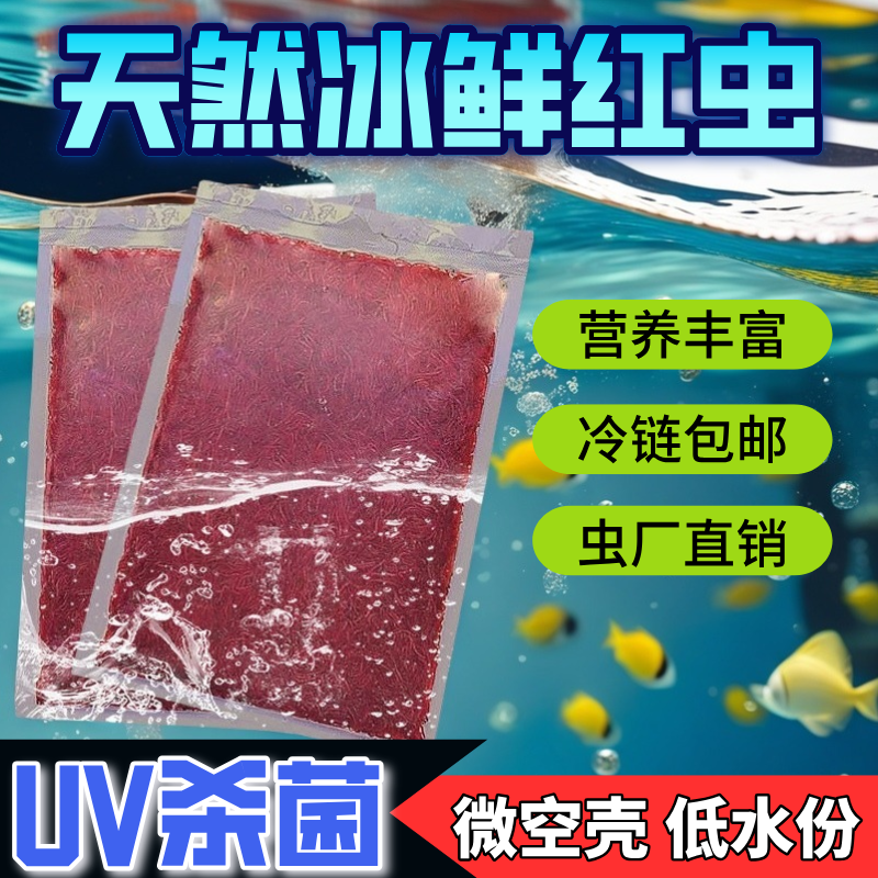 冰鲜红虫观赏鱼饲料UV杀菌