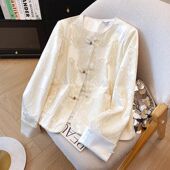 独特漂亮年轻款 高端女装 超火提花缎面上衣 国风外套春季 2025新中式