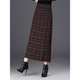 一片格子毛呢半身裙2025秋冬高腰新款 气质包臀显瘦中长款 直筒开叉