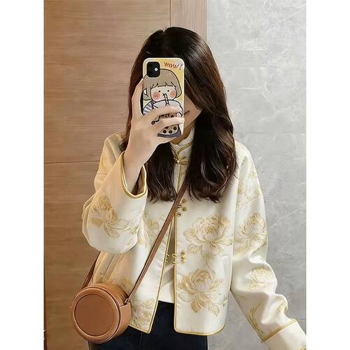 新中式国风上衣印花长袖复古唐装